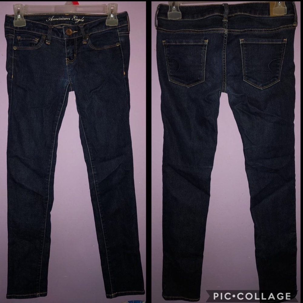 American Eagle Skinny Jeans Women’s Dark Wash Stretch Size 2 Short L29